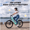 thumbnail image 3 of Qlife Cityone 2.0 EBikes for Adults,26" Electric Mountain Bike with 48V 10.4Ah Battery 500W,Max 28MPH Electric Bicycle,7-Speed with Fender & Rear Rack（Green）, 3 of 6