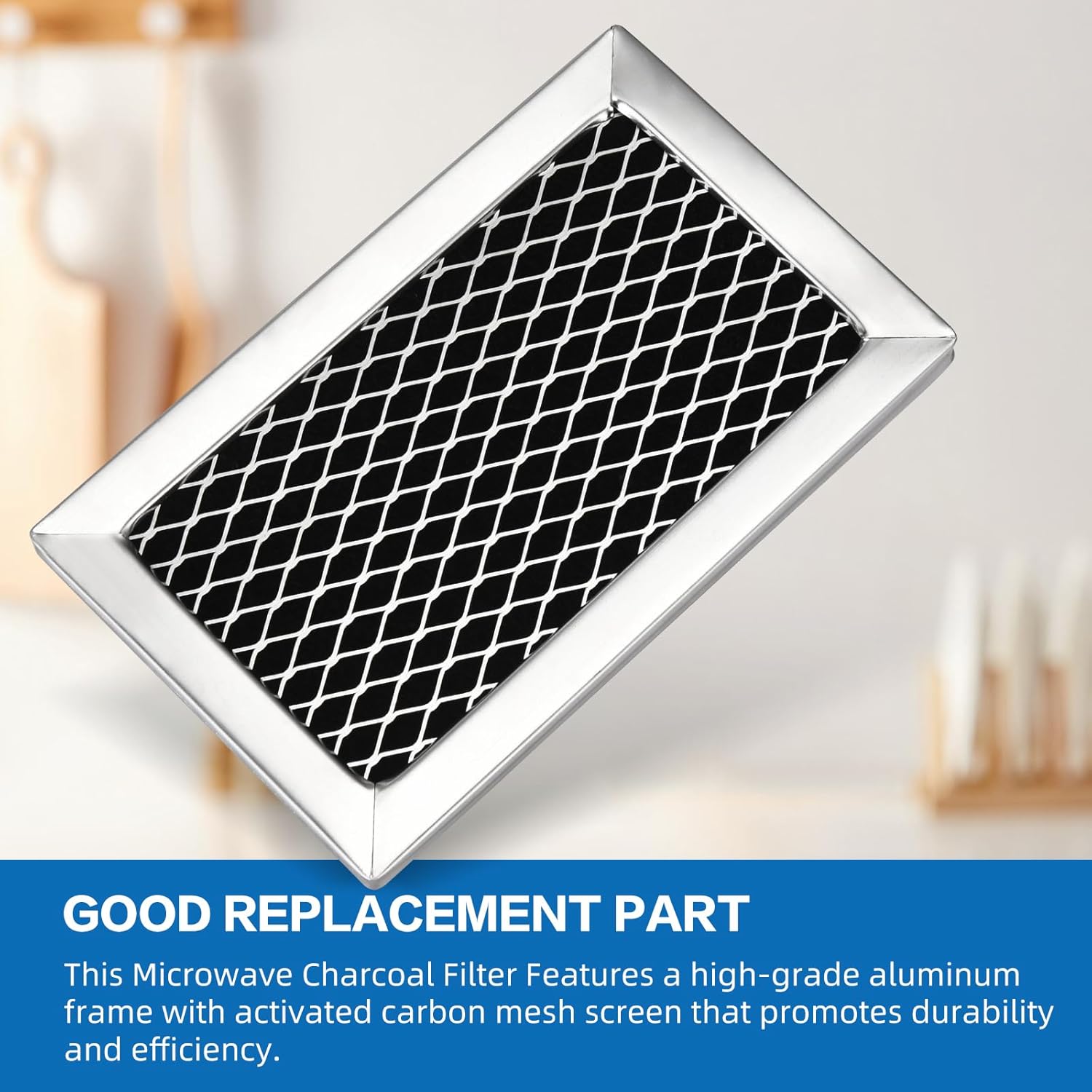 ABCISI W10845250 W10892387 Microwave Charcoal Grease Filter Replaces for Whirlpool, Maytag, Amana Over-The-Range Microwave W10845250 4455038 AP6036051 PS11769323 5-1/4” X 3-1/4” X 3/8” (2 Pack)