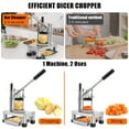 thumbnail image 4 of Commercial Vegetable Fruit Chopper, Stainless Steel French Fry Cutter Manual Potato Dicer Slicer with 4 Replacement Blades, 4 of 14