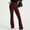 Wine, variant on pstuiky Casual Pants for Women, Solid Color Slim Long High Waisted Pants with Pockets Fashion Women's Pants Army Green L