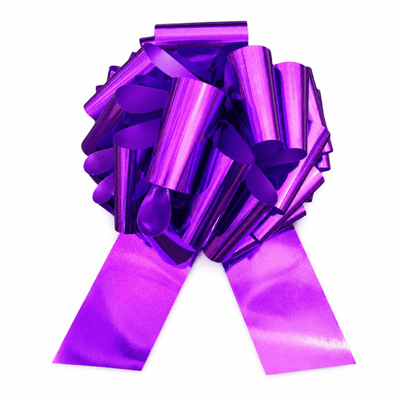 12 Inch Large Pull Bow, Decorative Gift Wrapping Flower Bow for Basket Present Party Wedding Decor, Purple