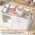 thumbnail image 6 of ANPOO Baby Changing Table with Stairs & Storage, 53.5"W Diaper Changing Station with Safety Strap, Nursery Changing Table with Drawer & Cabinet, Left Stairs, White, 6 of 11