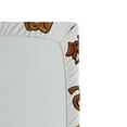 thumbnail image 2 of Ambesonne Animal Fitted Sheet, Dog Heads Puppy Canin, Twin Size, White Yellow Chocolate, 2 of 2