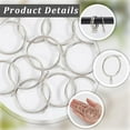 thumbnail image 5 of SOFPLATE 28Pcs Silver Drape Rings Curtain Rings with Eyelets Metal Hanging 1.5 Inch Round Iron Drapery Sliding Hook Rod Ring Accessories for DIY Sliding Window Pinch Brush Pleated Drapes Curtains Rods, 5 of 5