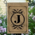 thumbnail image 2 of Anley Classic Monogram Letter J Garden Flag, Double Sided Family Last Name Initial Yard Flags - Personalized Welcome Home Decor - Weather Proof & Double Stitched - 18 x 12.5 Inch, 2 of 5