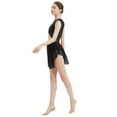thumbnail image 3 of IBTOM CASTLE Women Lyrical Dance Dress Tank Bodysuit Cut Out Front Ballet Leotard Morden Contemporary Dancewear XL Black, 3 of 8