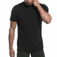 thumbnail image 3 of Men's Bamboo Viscose Short Sleeve T-Shirt, Lightweight Cooling Cotton Blend Casual Tee, 3 of 7