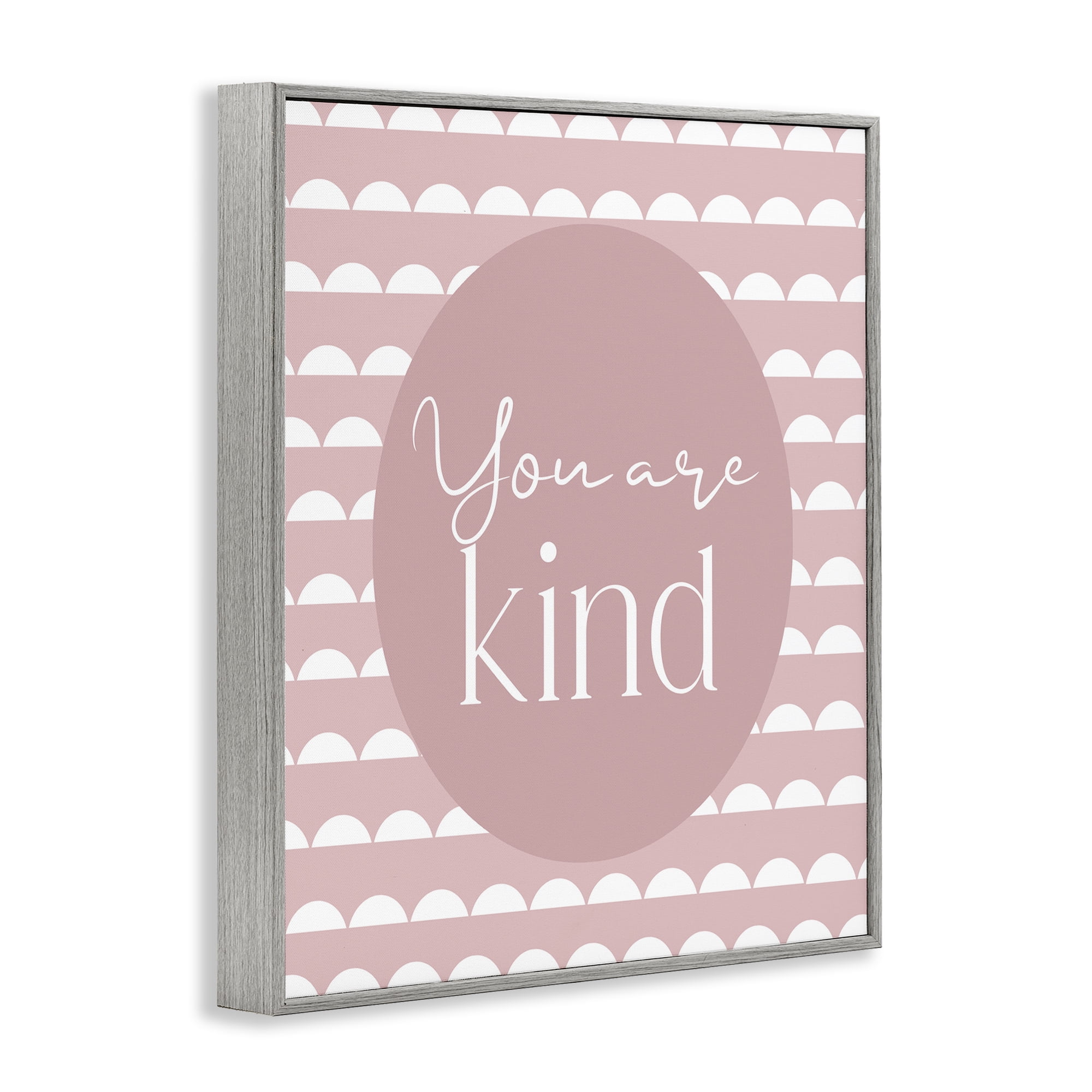 Stupell Industries You Are Kind Blush Pink Gray Framed Giclee Art, design by Christine Simpson Art
