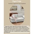 thumbnail image 6 of 79" Cream White Velvet Storage Sofa - Modern 2-Seater Loveseat with Hidden Storage, Space-Saving Design for Living Room & Small Homes, 6 of 21