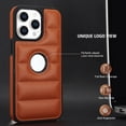 thumbnail image 3 of Logo Visible Compatible with iPhone 12 Pro Max Case, Elegant Vintage Vegan PU Leather Ultra Slim Business Shockproof Protective Anti-fall Thin Fit Phone Case Cover for iPhone 12 Pro Max, Brown, 3 of 6
