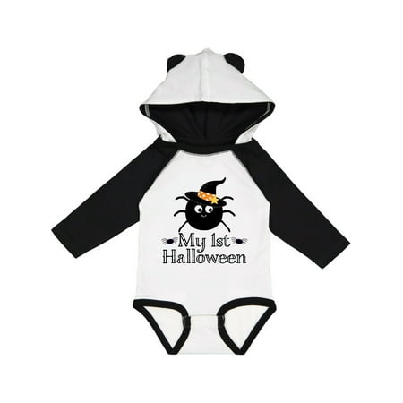 

Inktastic My 1st Halloween Witch Spider Gift Baby Girl Long Sleeve Bodysuit