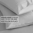 thumbnail image 5 of American Home Collection Brushed Microfiber Sheet Set, Deep Pocket Extra Soft Sheets & Pillowcases Set, 4 Pieces, King, Grey, 5 of 7