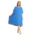 thumbnail image 1 of Unisex Beach Towel Changing Robe Poncho Bath Adult Hooded Quick Dry Bathrobe, 1 of 8