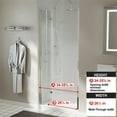 thumbnail image 4 of ExBrite 34" Bifold Frameless Aluminum Shower Door with Clear Glass in Nickel, 4 of 7