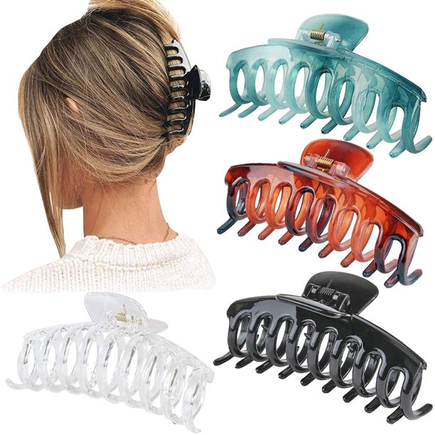 4pcs Large Claw Hair Clips For Thick Hair 4 33 Inch Non Slip Big Hair Claw Clips