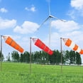thumbnail image 3 of 60/80/100cm Reflective Windsock Outdoor Airport Wind Direction Windproof Weathervane Weathercock Windbag Wind Vane Indicator Red-gray-100cm, 3 of 6