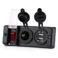 thumbnail image 1 of Lighter Socket  Dual Usb Power Socket  Car  Lighter Socket  Boat Dual Usb Socket  Boat Power Socket 12V Waterproof  Lighter Dual USB Power Socket Switch Panel For Car RV Marine, 1 of 8