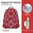 thumbnail image 5 of Vintage Inspired Boho Backpack - 17" Laptop Compartment, Tribal Print Design, Roomy Daypack for School, Work & Commuting, Durable & Stylish for Students, 5 of 6