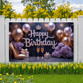 thumbnail image 4 of Glittering Design Happy Birthday Banner Luxurious Style Celebration Decor for Birthday Party Indoor Decoration Event Decoration, 4 of 6
