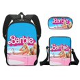 thumbnail image 1 of Bolso escolar Barbies, conjunto de tres piezas, bolso para bolígrafos de una sola capa de poliéster, bolso de hombro pequeño, mochila para niñas, inicio de temporada escolar para estudiantes, 1 of 5