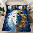 thumbnail image 2 of Castle Fairy Wildlife Lion 4Pcs Bed Sheets for Women Teens Men,Floral Animal King Sheets,Chic Flower Super Cozy Sheet Set,Lightweight Room Decor, 2 of 7
