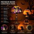 thumbnail image 3 of Stained Glass Style Witch Hat Lamp – Vintage Halloween Table Decor Night Light – Handcrafted Resin Gothic Wizard Accent Lamp for Bedroom, Bookshelf and Witchy Room Aesthetics (Large Size), 3 of 10
