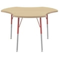 thumbnail image 3 of ECR4Kids 48in Cog Premium Thermo-Fused Adjustable Activity Table Maple/Maple/Red - Standard Swivel, 3 of 4