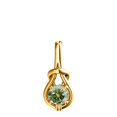 thumbnail image 2 of Mauli Jewels 0.50 ct Round Green Moissanite Love Knot Pendant Necklace for Women in 10K Gold, D-VS1/VS2 Clarity with 18" Silver Cable Chain, 2 of 6