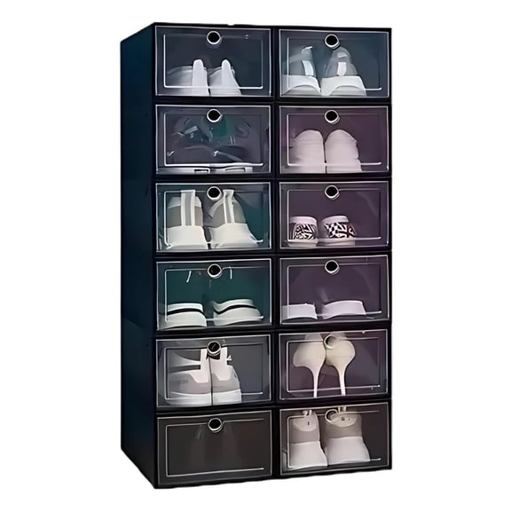 Cajas Organizadoras para Calzado Zapados Tenis Zapatillas Zapatera Apilable Color Negro