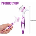 thumbnail image 2 of LinamHoz 8 Pcs Brosses à Dents pour Dentiers à Double Tête, avec Poils Souples et Durs pour un Nettoyage Efficace, Poils à Plusieurs Couches Manche Ergonomique en Caoutchouc pour le Nettoyage des Fausses Dents, 2 of 6