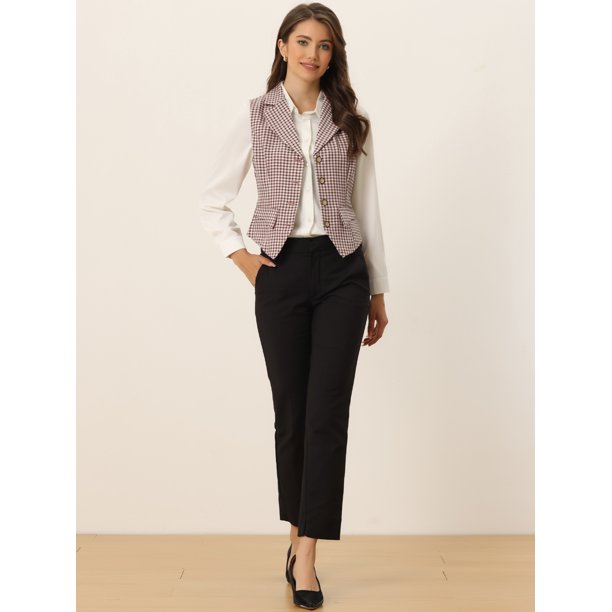 Allegra K Chaleco De Mezclilla Para Mujer Con Cuello En V Y