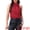 Red, variant on Women's Halter Neck Top 3D Floral Sleeveless Dressy Casual Blouse L White