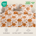 thumbnail image 3 of CGK Linens Kids Duvet Cover Set with Matching Pillowcases - Full Size, Basketball Hoops, 3 of 6
