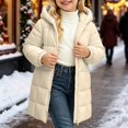 thumbnail image 3 of KAUOD Girls Winter Coat Heavyweight Hooded Puffer Jacket Kids Windproof Warm Solid Quilted Padded Down Jackets with Pockets, 3 of 3