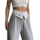 thumbnail image 4 of Txlixc Pantalones de piernas anchas para mujeres, chaquetas de solapa con cremallera y botones Txlixc  moda, 4 of 9