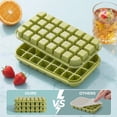 thumbnail image 2 of Ice Cube Tray with Lid and Bin, 64 Nuggets Ice Cubes Molds, Easy Release Ice Tray, Small Ice Cubes Maker for Drinks, Coffee, Juice, Whiskey and Cocktails, Green, 2 of 7