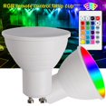 thumbnail image 1 of 4 Pcs Ampoule LED Dimmable Super Lumineuse Portable RGB GU10 CRI 82+ pour Fête, 1 of 8