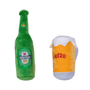 Beers-Cheers Plush Dog Toy Gift Set – with Squeaker & Crinkle Paper