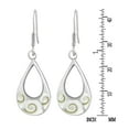 thumbnail image 4 of AeraVida Traditional Teardrop Shiva Shell Inlay Sterling Silver Dangle Earrings, 4 of 5