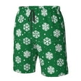thumbnail image 6 of Uemuo Snowflake Pattern Men's Swim Trunks Hawaiian Beach Bathing Suit Swimsuits Beach Quick-Dry Shorts with Pockets-XX-Large, 6 of 9