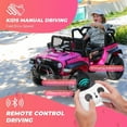thumbnail image 4 of Farmdex 2 Seater 24V Ride on Toys with Remote Control, Powerful 400W Electric Ride On Truck Car for Big Kids w/20 Inch Wide Seat, Colorful LED Lights, Rich Multimedia Music, Pink, 4 of 9