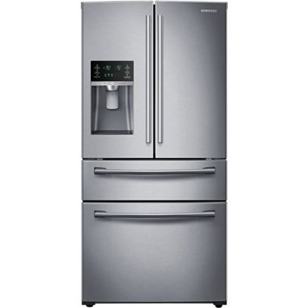 Samsung RF25HMEDBSR - Refrigerator/freezer - freestanding - width: 32.8 in - depth: 36.5 in - height: 70 in - 24.7 cu. ft - french style with ice & water dispenser - stainless steel