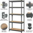 2 PCS 5Tier Utility Shelves Metal Shelves Garage Shelving Unit