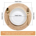 thumbnail image 3 of Ensemble de 6 Sets de Table Boho - Sets de Table Tissés à la Main en Jacinthe d'Eau, Sets de Table Ronds pour Table à Manger Cuisine 13 Pouces, 3 of 6