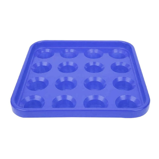 Soporte para bolas de billar, bandeja organizadora, contenedor resistente al desgaste, salas de billar azul