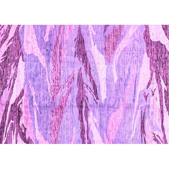 Ahgly Company Indoor Rectangle Abstract Purple Modern Area Rugs, 8' x 10'