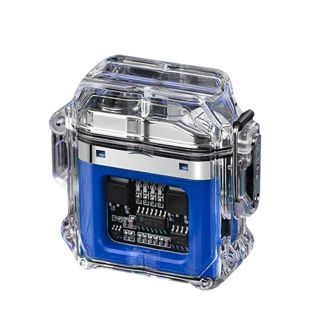 Electric Lighter Double Arc Electronic Pulse Lighter Windproof & Waterproof Rechargeable Flameless Lighter with LED Battery Indicator for Outdoor Cooking Camping Picnic Barbecue