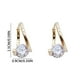 thumbnail image 3 of Pendientes para mujer, regalos para mujer, pendientes redondos de diamantes, pendientes con hebilla de circonita irregular, pendientes de aleación, 3 of 5