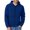 Blue, variant on Men's Fleece Hooded Jacket Zipper Solid Color Thickened Warm Winter Outerwear Coats with Pockets