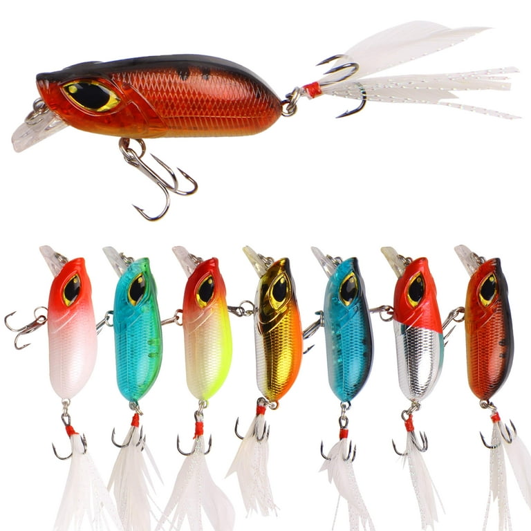 Fishing Lures Kit Topwater Minnow Crankbait Jerkbaits Poppers Pencil Hard  Baits Swimbait Set for Bass Pike Trout Walleye Saltwater and Freshwater  Artificial Fish Lures Assortment 